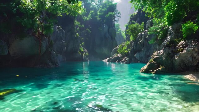 Secluded Coves And Bays Footage 4K