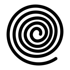 Naklejka premium Spiral icon vector. Volute illustration sign. Hypnotic Spiral symbol or logo. 