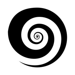 Spiral icon vector. Volute illustration sign. Hypnotic Spiral symbol or logo.
