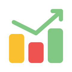 bar chart flat icon