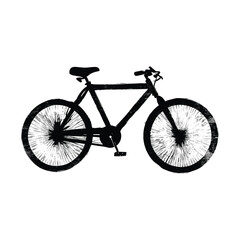 Fototapeta premium Bicycle Silhouette In Grunge Style