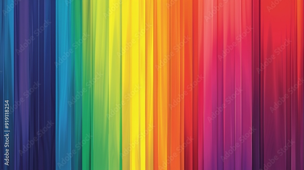 Wall mural A vivid rainbow gradient background transitioning smoothly through all colors, creating a vibrant and dynamic visual