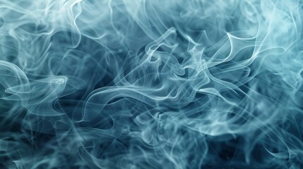 An abstract smoke pattern background in shades of blue and gray, offering a mysterious and ethereal aesthetic