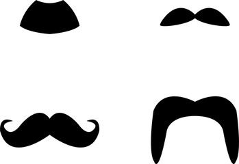 set of moustache vector image or clipart