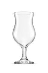 Empty elegant tulip cocktail glass isolated. Transparent PNG image.