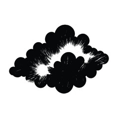 Black Explosion Cloud Illustration