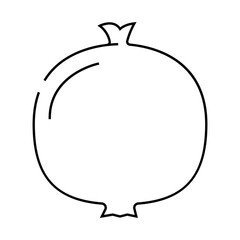 pomegranate fruit ripe line icon vector. pomegranate fruit ripe sign. isolated contour symbol black illustration