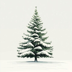 Obraz premium christmas tree isolated on white