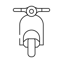 scooter transport vehicle line icon vector. scooter transport vehicle sign. isolated contour symbol black illustration