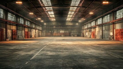 Evoking an Ambiance of Empty Warehouse with Dramatic Lighting