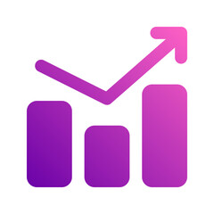 bar chart gradient icon