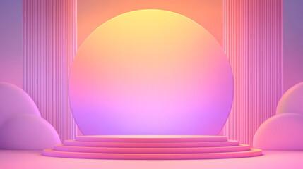 a stage with shining lights, congratulatory background for an award event, with lights, clean, simple background