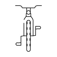 bicycle transport vehicle line icon vector. bicycle transport vehicle sign. isolated contour symbol black illustration