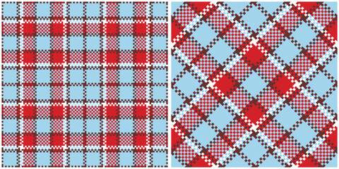 Tartan Plaid Pattern Seamless. Traditional Scottish Checkered Background. Traditional Scottish Woven Fabric. Lumberjack Shirt Flannel Textile. Pattern Tile Swatch Included.