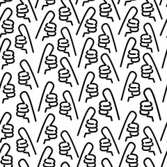 seamless pattern with doodle arm cool gesture . Design for backgrounds, textile, fabric, print, wallpaper, wrapping
