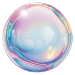 Obraz premium PNG Colorful iridescent soap bubble illustration