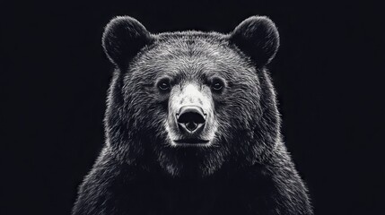 Fototapeta premium Bear pattern on the front of the tshirt 