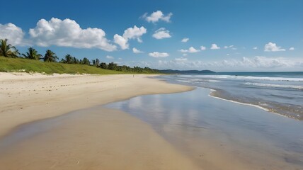 Obraz premium sand beach and blue sky