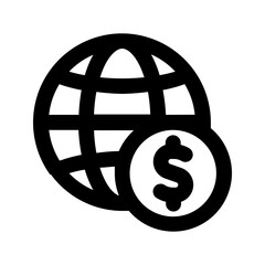 World Financial line icon