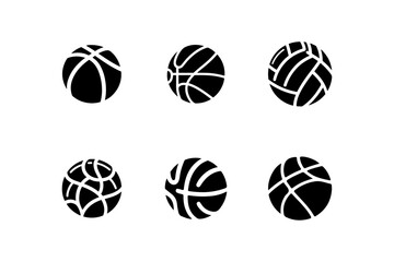 Fototapeta premium Set of Football silhouette vector illustration.