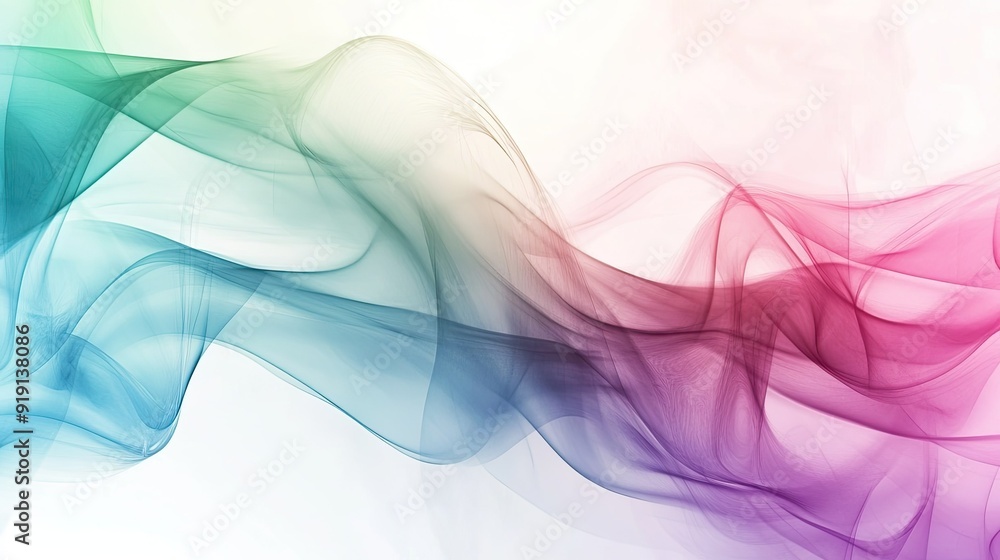Poster Abstract background with smooth gradients and soft transitions. Ample copy space on the right.