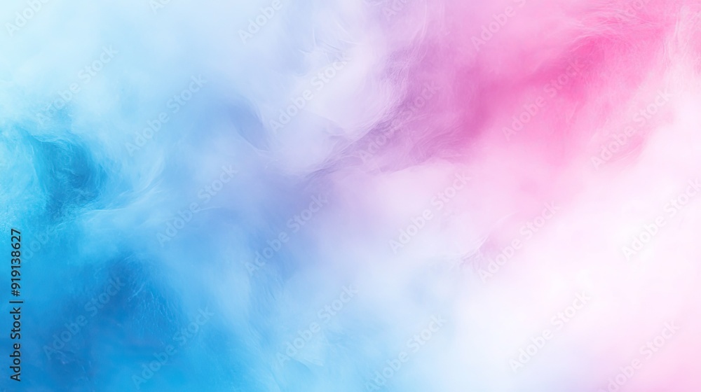 Aufkleber abstract blurred gradient background with soft hues of blue and pink. ample copy space in the center