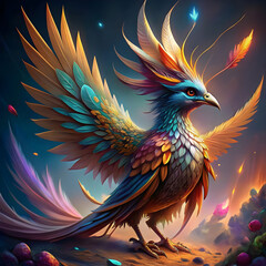 Fototapeta premium fantasy bird illustration