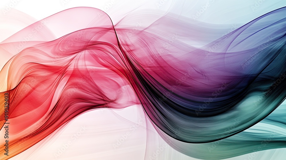 Poster abstract digital background with flowing lines and dynamic motion. copy space on the top right.