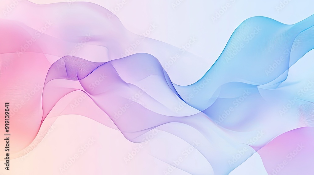 Poster Abstract gradient background with soft pastel colors. Plenty of copy space in the bottom right corner.