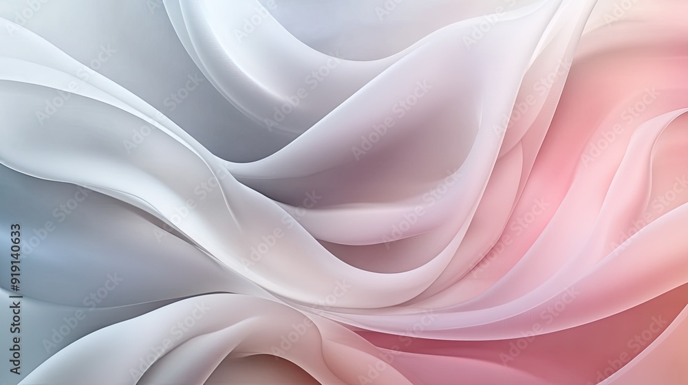 Poster abstract pattern with smooth curves and soft transitions. plenty of copy space in the center.