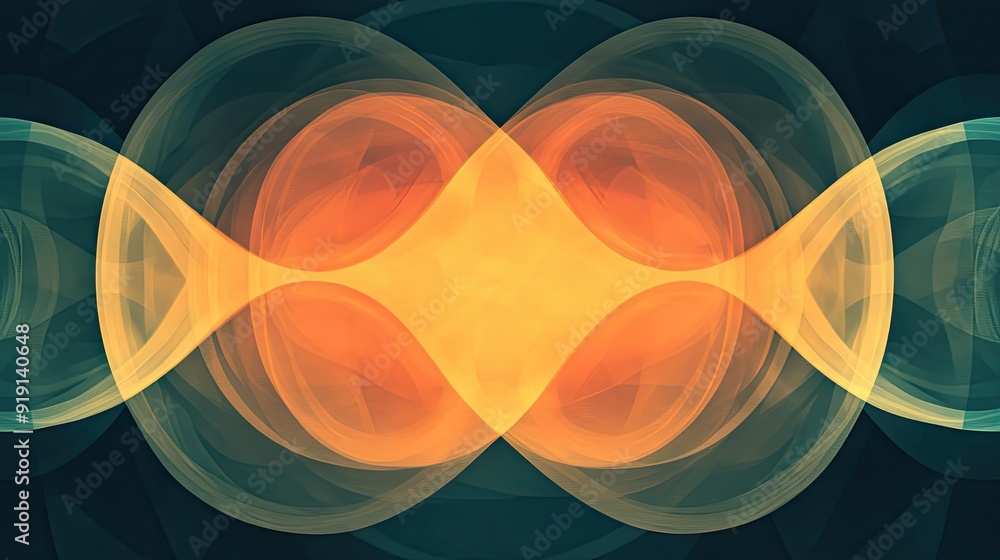 Poster abstract pattern with smooth gradients and soft transitions. ample copy space in the center.