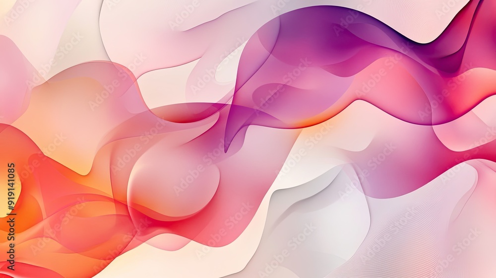 Aufkleber abstract pattern with soft gradients and flowing shapes. plenty of copy space in the center.