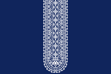 Neckline embroidery vector design for cloth fabric and textile