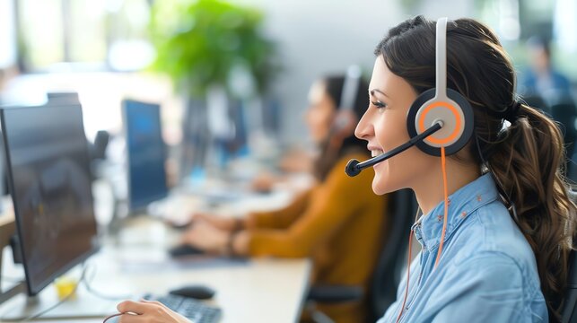 Customer Service  A representative assisting a customer with a query