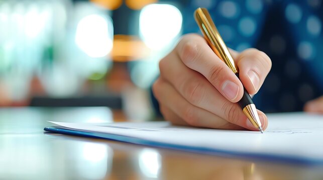 Sales Proposal  A representative writing a sales proposal