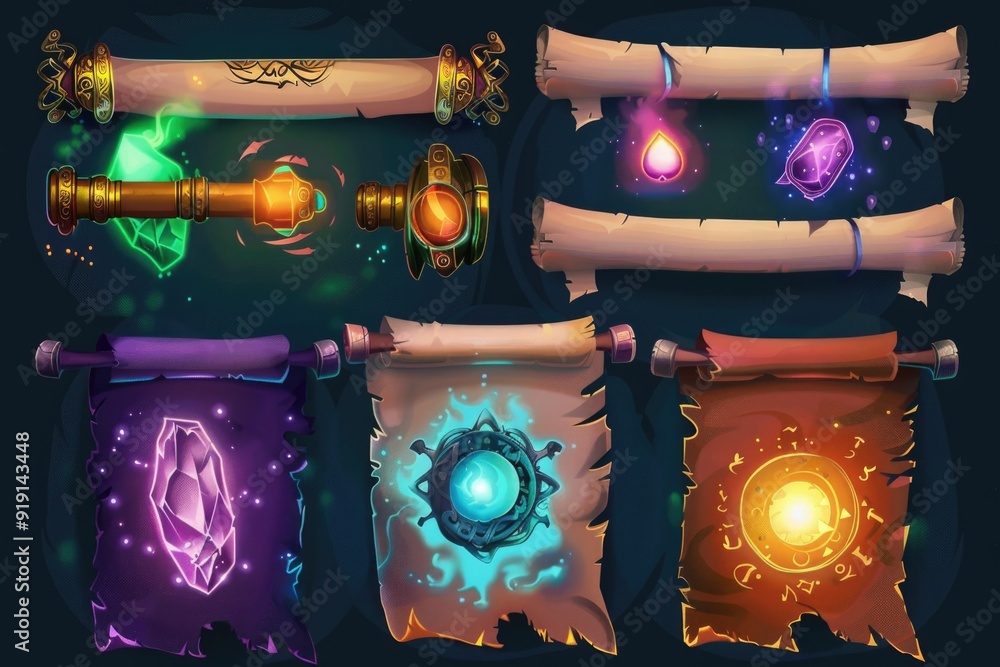 Poster a collection of different game items