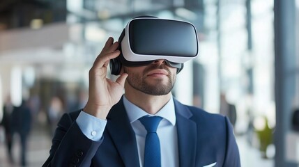 Businessman Exploring Virtual Reality