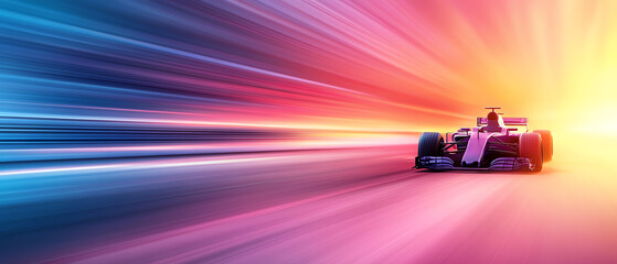 F1 car navigating a chicane, suspension flexing under the strain, representing precision handling and racing performance, F1, agility, control