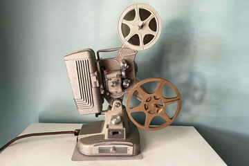 Old retro movie projector vintage