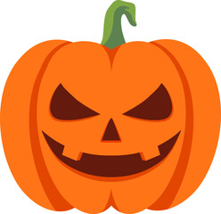 Halloween pumpkin icon. Flat style.