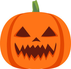 Halloween pumpkin icon. Flat style.