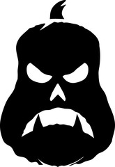 Halloween pumpkin icon. Grunge style.