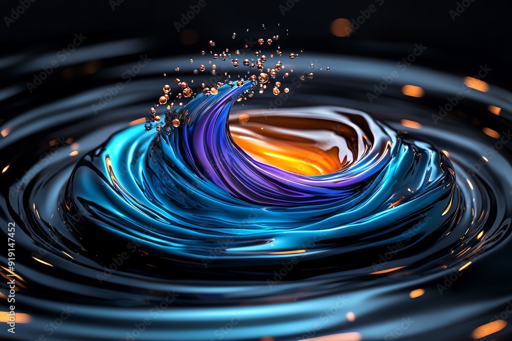 Aufkleber An abstract representation of the ozone layer as a protective force, using swirling colors and light to depict its energy