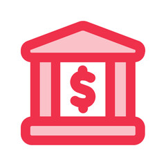 bank outline fill icon