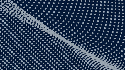 Dark blue halftone abstract background vector image
