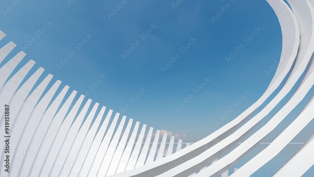 Aufkleber futuristic architecture background 3d render