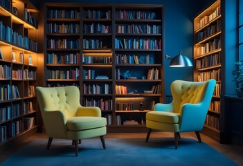 Books on the shelf in library