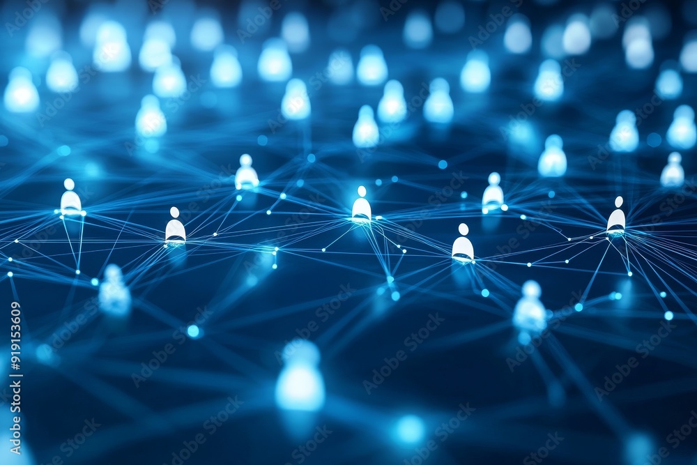 Poster the global network, blockchain. 3d illustration. neural networks and stock trading. abstract.