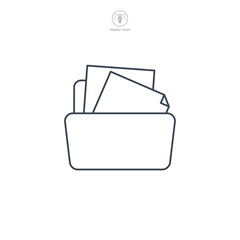 Folder icon symbol vector illustration isolated on white background