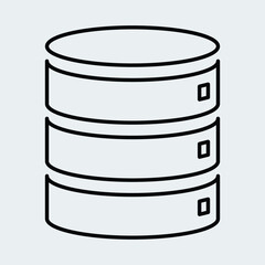 Database, Server line icon stock illustration